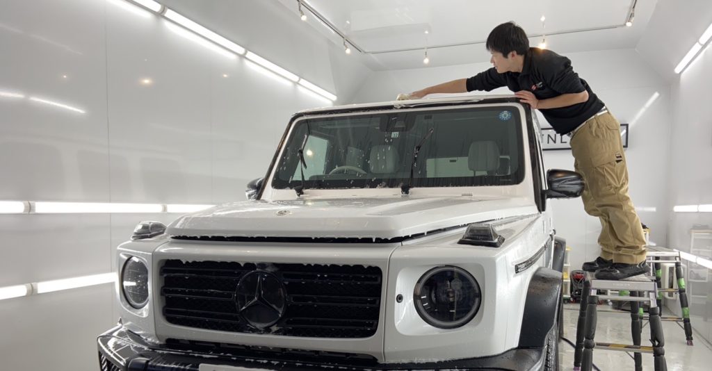 Mercedes-Benz AMG G63 エディションマグノホワイト 限定車　マット専用ファインラボ マットセラミック　コーティング施工事例