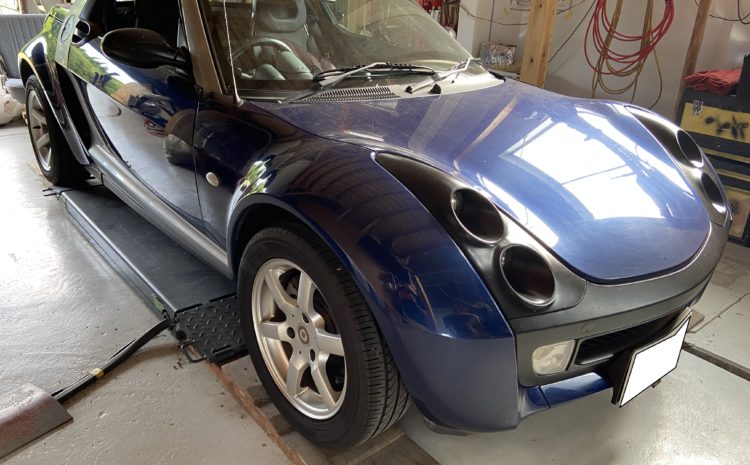 スマート　ロードスター　天井張替え作業のご紹介　