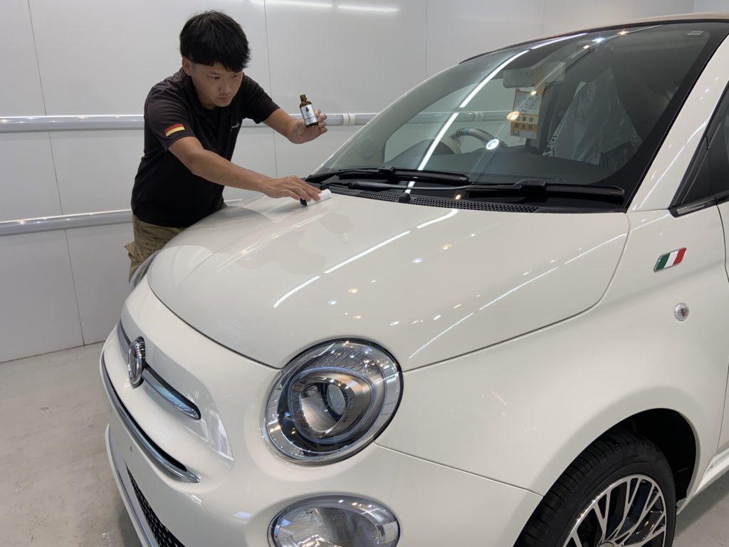 フィアット　500C　ULGOコーティング　幌コーティング施工事例のご紹介