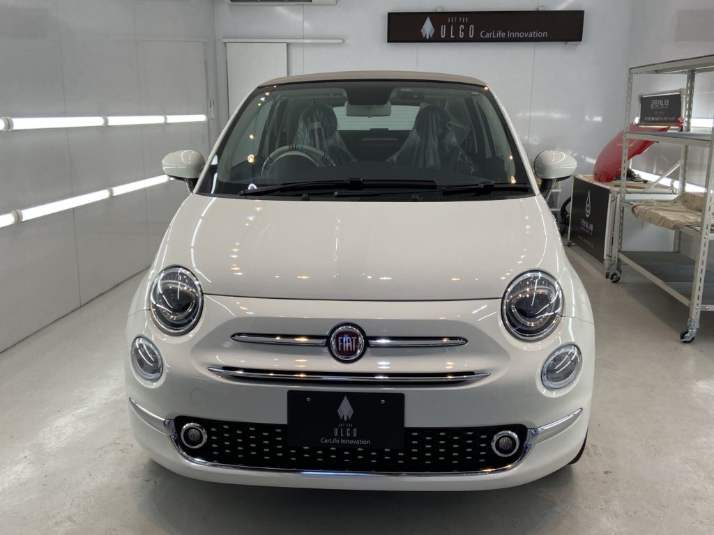 フィアット　500C　ULGOコーティング　幌コーティング施工事例のご紹介