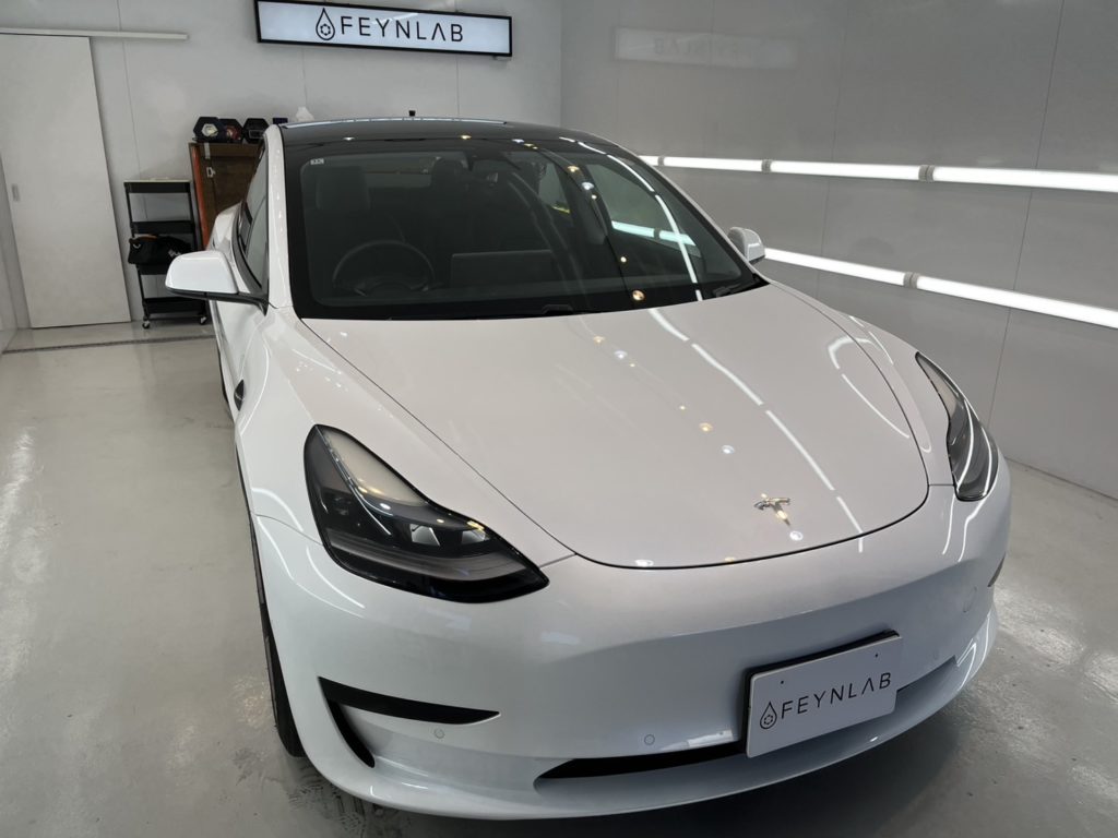 テスラ モデル3 FEYNLABコーティング CERAMIC by Paul Dalton コーティング施工事例のご紹介。